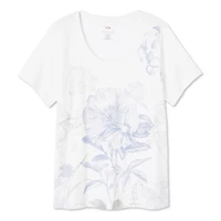 Iyla Women's Plus Interlock Crew Neckline Tee