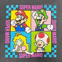 Ladies Super Mario Group Short Sleeve T-Shirt 