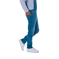 Salopette en denim à carreaux Mini Pop Kids pour fille