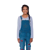 Salopette en denim à carreaux Mini Pop Kids pour fille