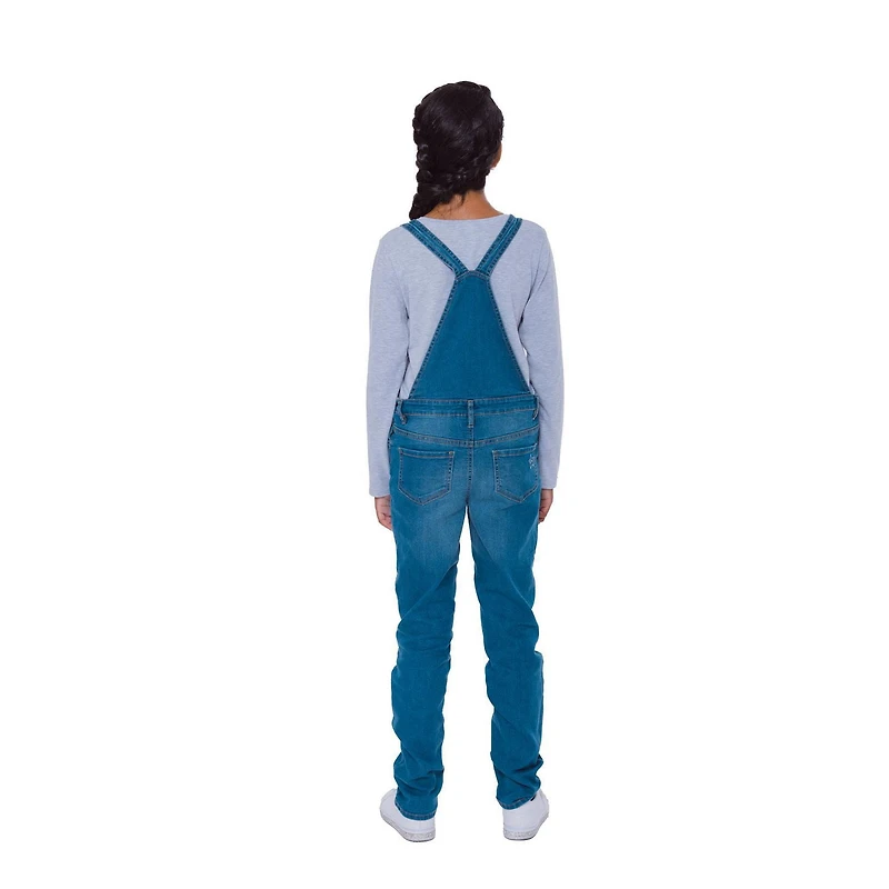 Salopette en denim à carreaux Mini Pop Kids pour fille