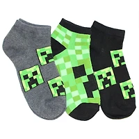 Minecraft Boys 3 Pack Socks, Sizes 11-2, 3-6