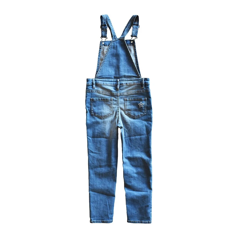 Salopette en denim à carreaux Mini Pop Kids pour fille