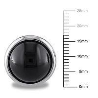 Boutons de manchettes Miabella avec onyx noirs 17 CT PBT en argent sterling