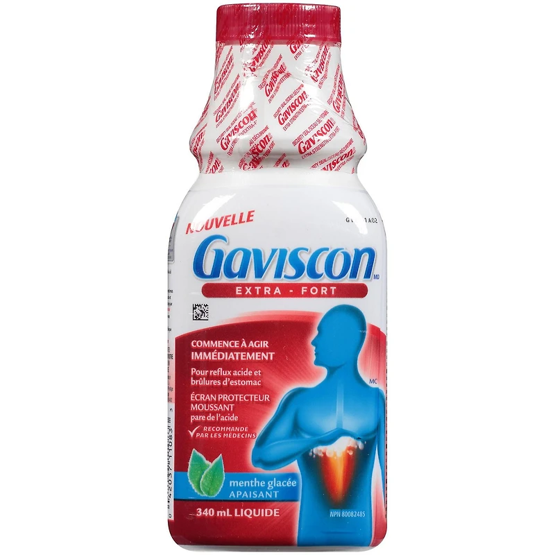 Gaviscon Extra-Fort Liquide Mélange De Fruits Apaisant 340 ML