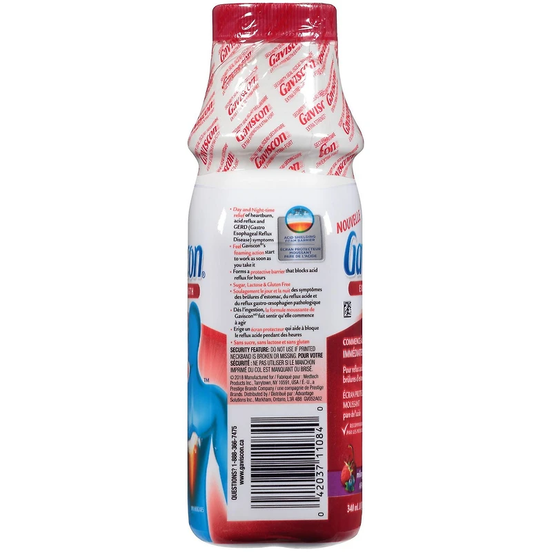Gaviscon Extra-Fort Liquide Mélange De Fruits Apaisant 340 ML