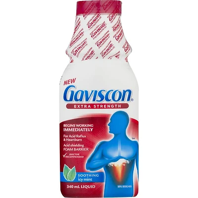 Gaviscon Extra Strength Liquid Soothing Icy Mint