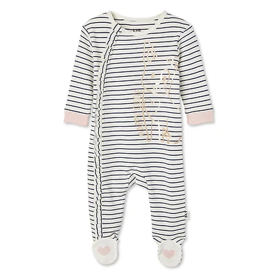 Grenouillère rayée LOVE Ellen DeGeneres pour bébés filles