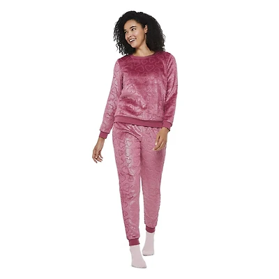 Ensemble 2 pièces avec pantalon et haut en peluche métallique George pour femmes