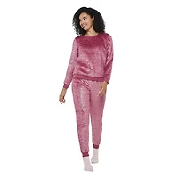 Ensemble 2 pièces avec pantalon et haut en peluche métallique George pour femmes