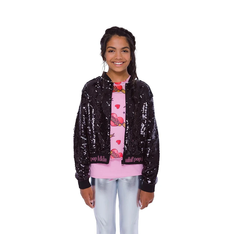 Veste Mini Pop Kids Black Shine pour fille