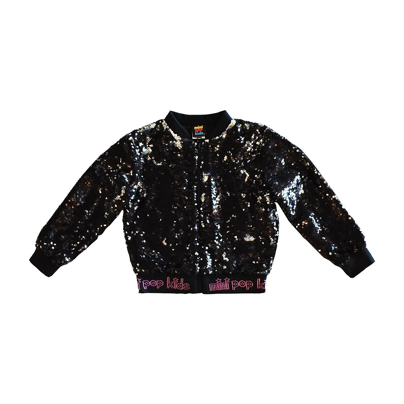Veste Mini Pop Kids Black Shine pour fille