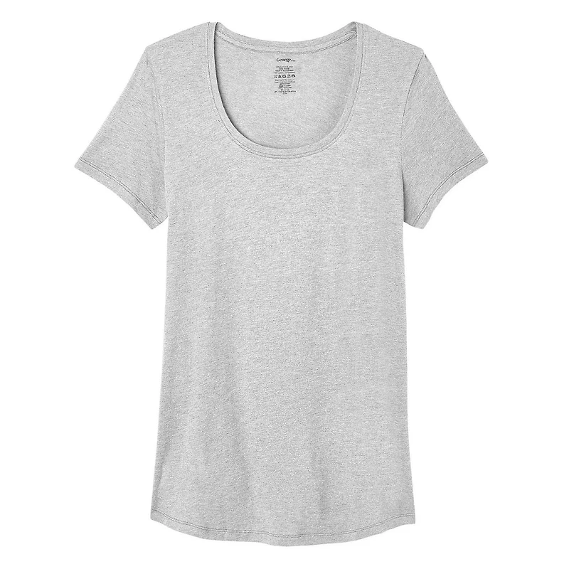 T-shirt chiné à encolure dégagée George pour femmes