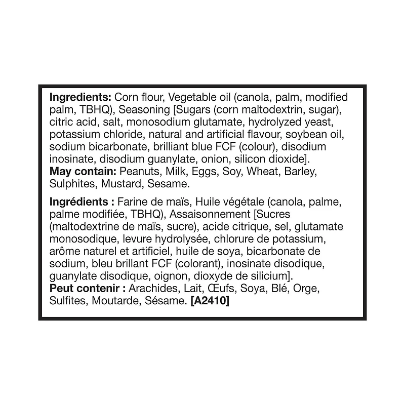 Chips tortilla roulées TakisMD Bleu brûlant™ (arôme artificiel)