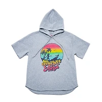 Sweat à capuche à manches courtes Stranger Things Wave Sunset pour homme