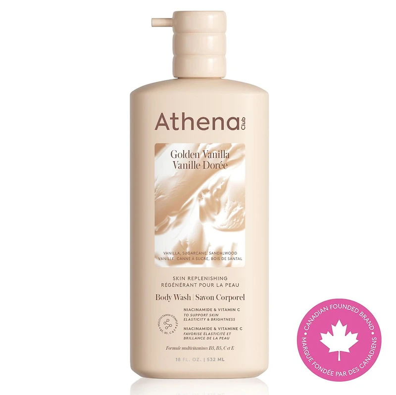 Athena Club Savon Corporel Régénérant Pour La Peau, Vanille dorée - 532mL Agrémentez votre douche.