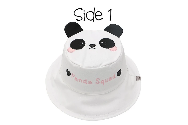 FlapJackKids - Chapeau de soleil réversible pour bébés, enfants et petites - Panda et Koala - UPF 50+