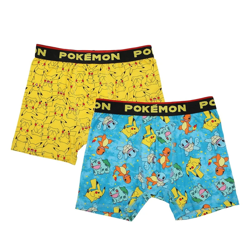 Pokemon Boys 2 Pack Boxers, Sizes: XS-L