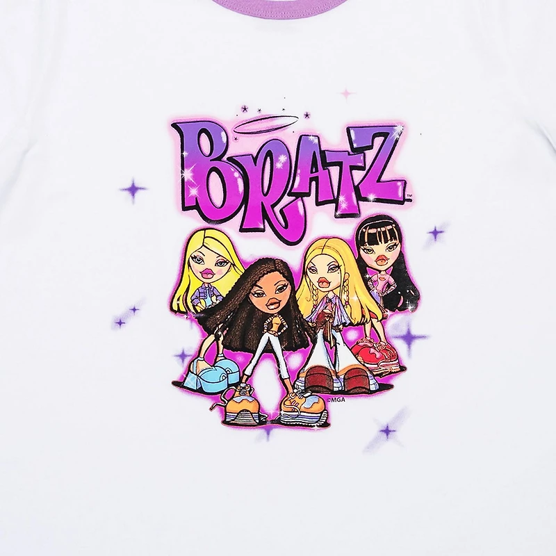 T-shirt à manches courtes Bratz Group Airbrush pour femmes