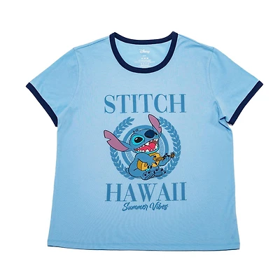 Ladies Disney Lilo & Stitch Hawaii Vibes Short Sleeve T-Shirt