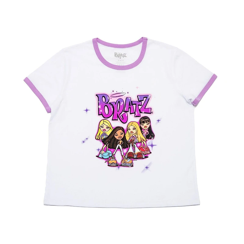 T-shirt à manches courtes Bratz Group Airbrush pour femmes