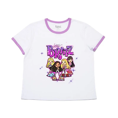 T-shirt à manches courtes Bratz Group Airbrush pour femmes
