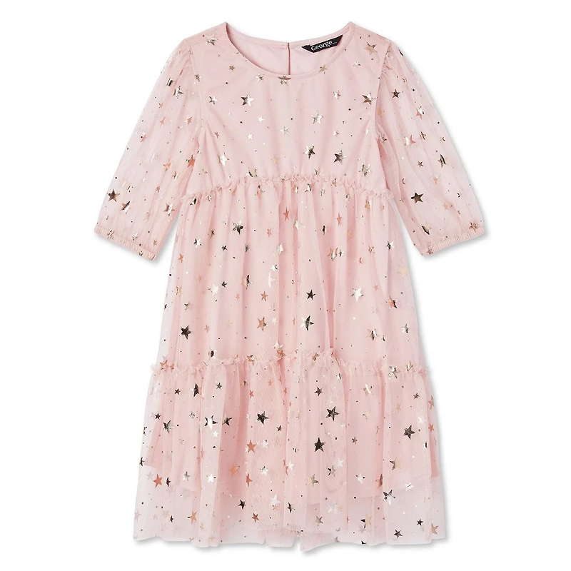 George Girls' Tiered Star Dress