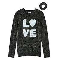 George Girls' Chenille Sweater and Scrunchie 2-Piece Set