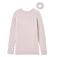 George Girls' Chenille Sweater and Scrunchie 2-Piece Set