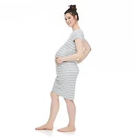 Robe avec côtés ruchés Paisley Sky Maternité Tailles P-TTG