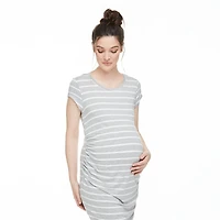Robe avec côtés ruchés Paisley Sky Maternité Tailles P-TTG