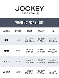 Jockey Essentials culottes taille basse femme 3-Pack No Panty Line Promise