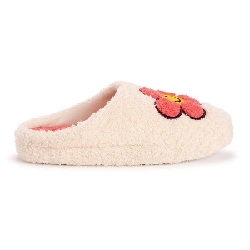 MUK LUKS Ladies Daisy Cozy Print Slipper White