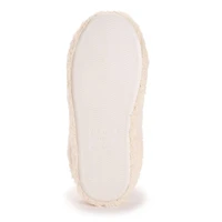 MUK LUKS Ladies Daisy Cozy Print Slipper White