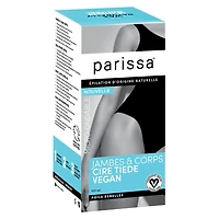 Cire Chaude Végane Micro-ondable Parissa pour Jambes et Corps Cire Végane 150 ml, Huile Ultra Soothe, Bandes d'Épilation et Spatules en Bois