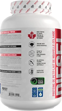 PERFECT Sports - Protéine de lactosérum de Nouvelle-Zélande DIESEL, crème glacée à la fraise 2 lb (908 g) DIESEL Protéine de lactosérum de Nouvelle-Zélande