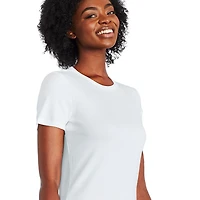 T-shirt côtelé à manches courtes George pour femmes