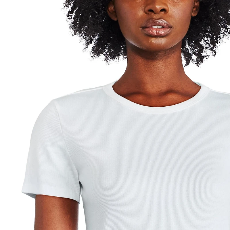 T-shirt côtelé à manches courtes George pour femmes