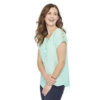 Haut paysan avec garniture en dentelle George pour femmes