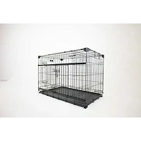 Caisse pour chien Lucky Dog Whisper Glide de 36 po à double porte coulissante