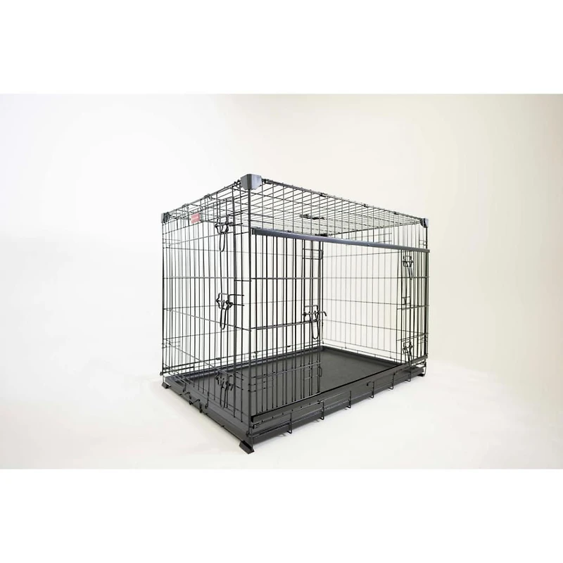 Caisse pour chien Lucky Dog Whisper Glide de 36 po à double porte coulissante
