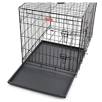 Caisse pour chien Lucky Dog Whisper Glide de 36 po à double porte coulissante