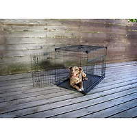 Caisse pour chien Lucky Dog Whisper Glide de 36 po à double porte coulissante
