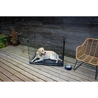 Caisse pour chien Lucky Dog Whisper Glide de 48 po à double porte coulissante