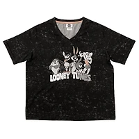 Looney Toons Tee shirt col en v à manche courte roulé