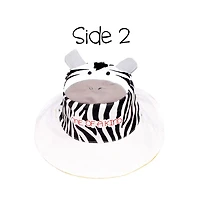 FlapJackKids - Reversible Baby, Kids & Toddler Sun Hat - Giraffe & Zebra - UPF 50+