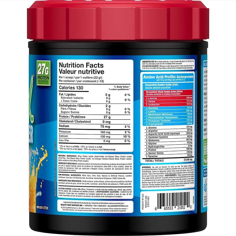 ALLMAX Nutrition - Isoflex Chiller - Whey Protein Isolate - Citrus Peach Sensation, ISOFLEX® in a new refreshing juice-style drink mix.