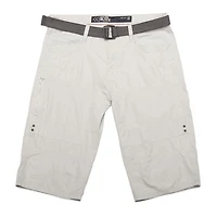 Dark Black Shorts cargo ceinturé pour hommes