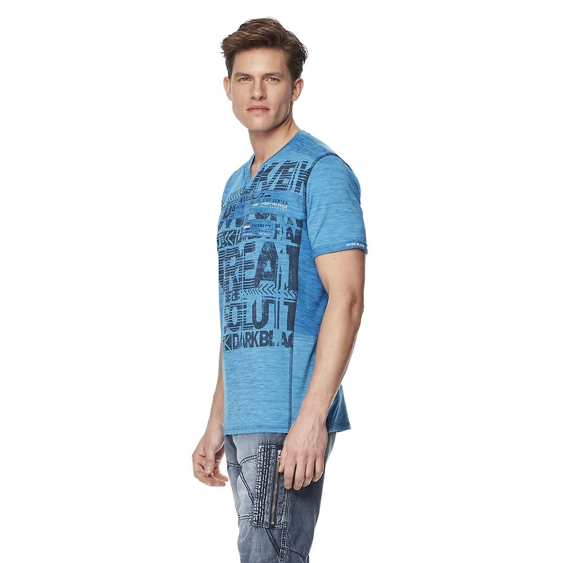 Dark Black Tee-Shirt graphique à manches courtes pour hommes