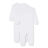 George Infants' Unisex Layette 100% Cotton 2-Pack Sleeper